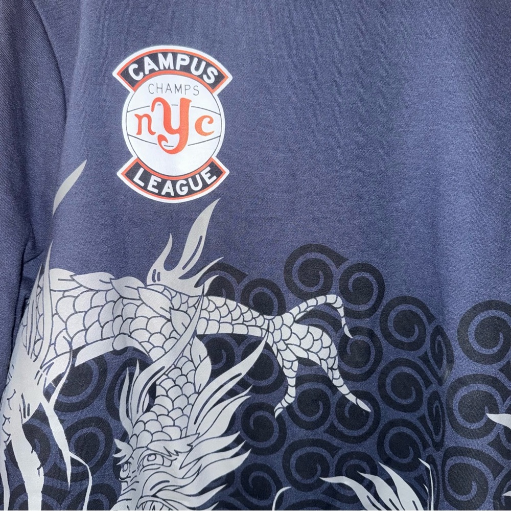 Blind Rooster NYC Campus League Dragon Graphic Sweatshirt Size Large Navy NWT - Picture 5 of 12